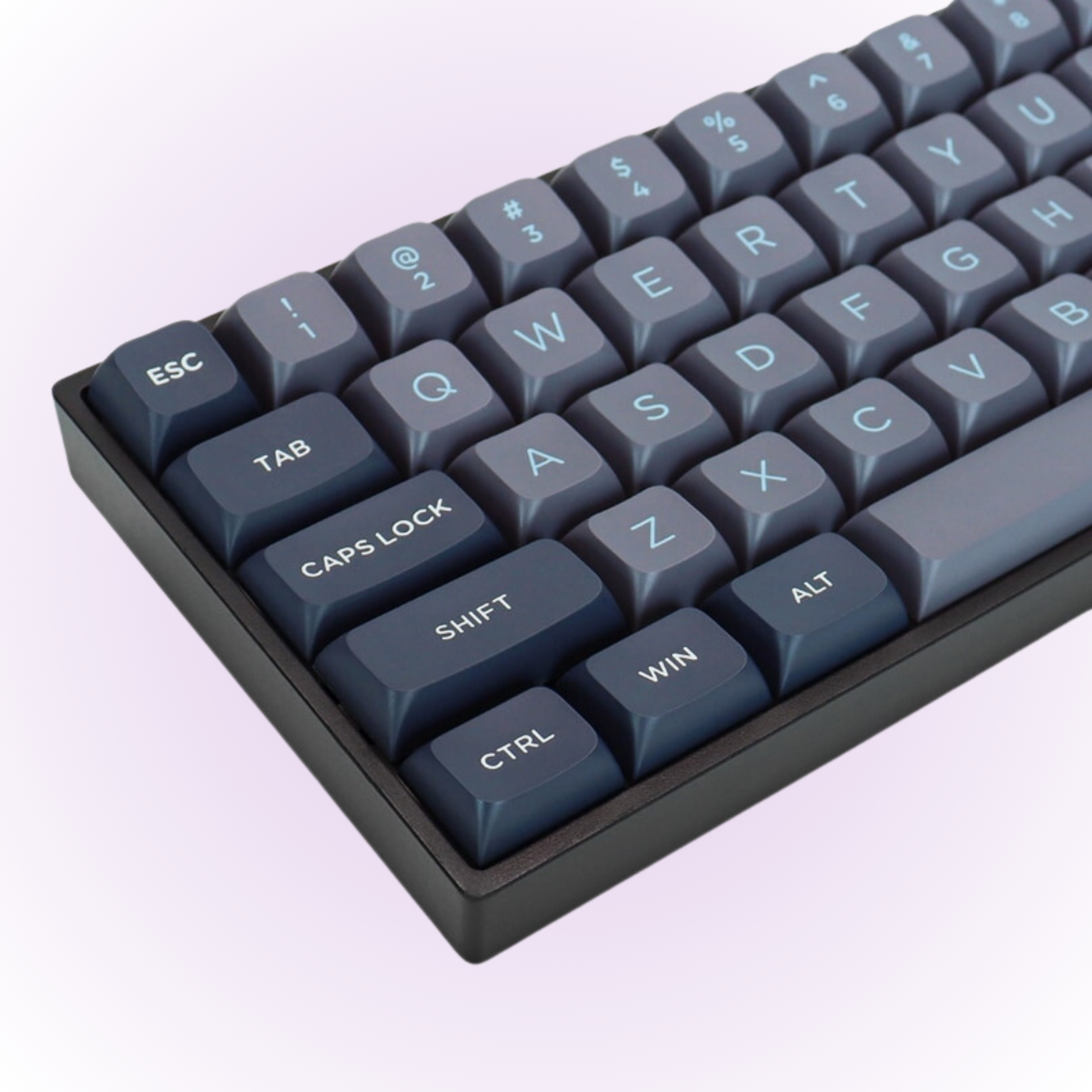Mechanical keyboard with pbt double-shot keycaps