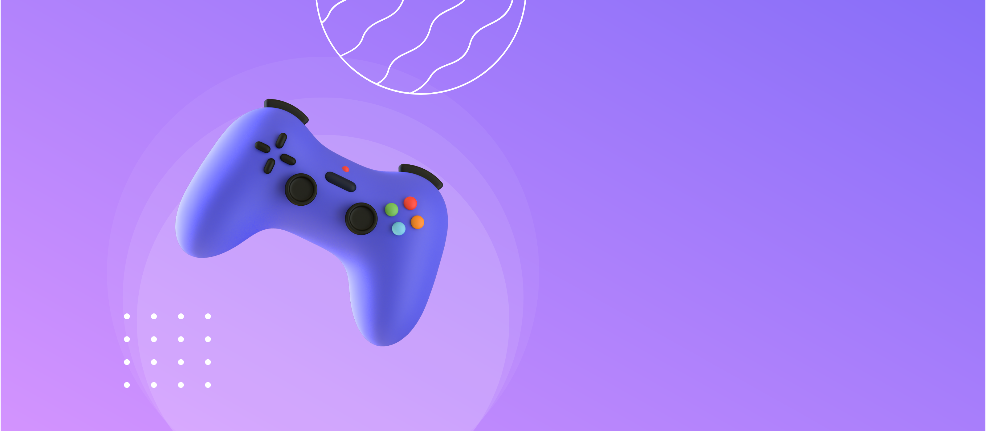 floating controller with purple background representing shopgalactica community