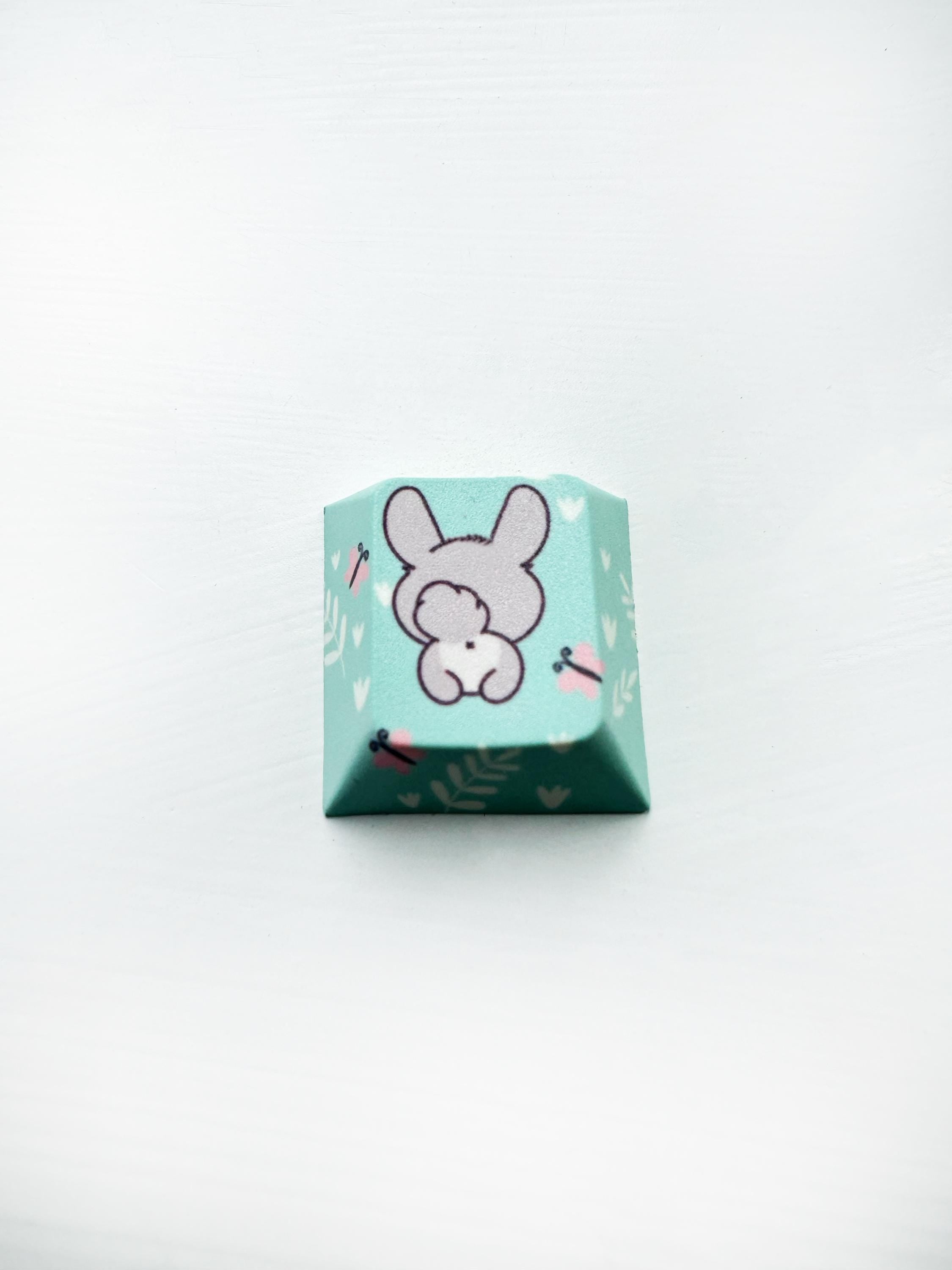 Cute Keycap Set Bunny Cherry Profile Gifts for girl gamers – WASD & Arrow Key Options | Cute Artisan Keycaps for Mechanical Keyboards
