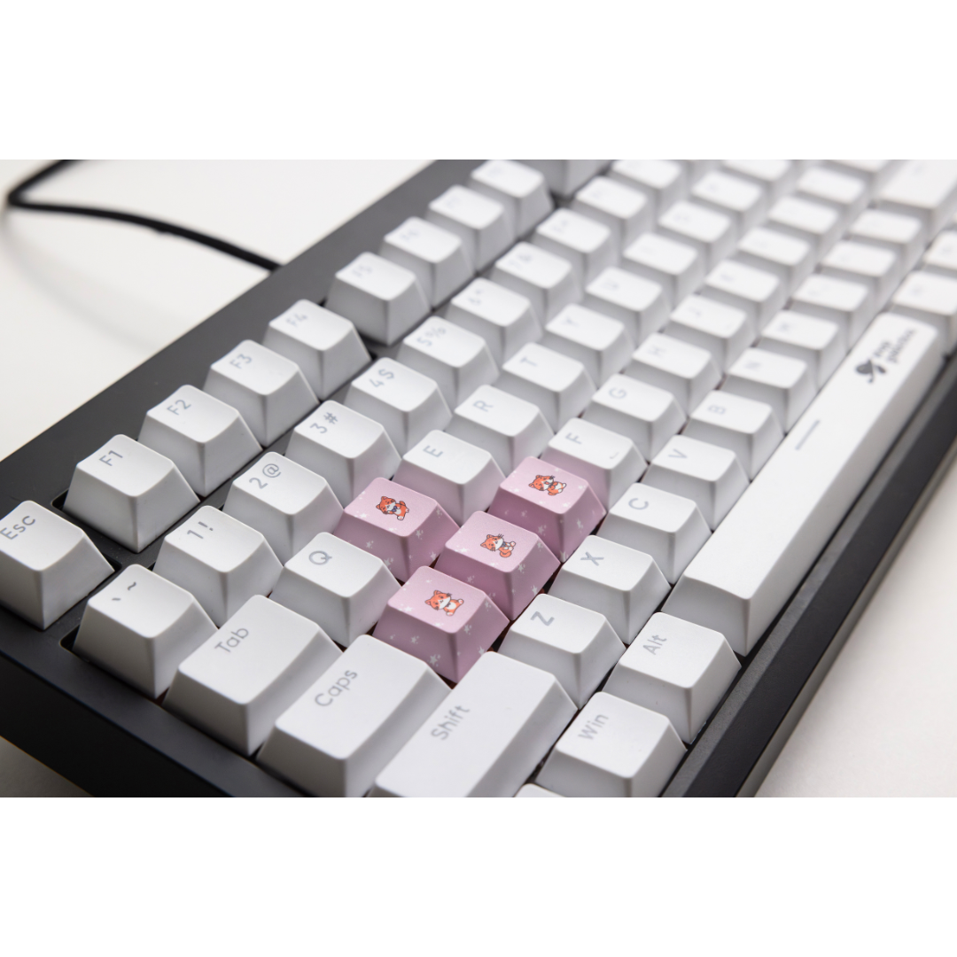 purple keycaps cute custom keyboard