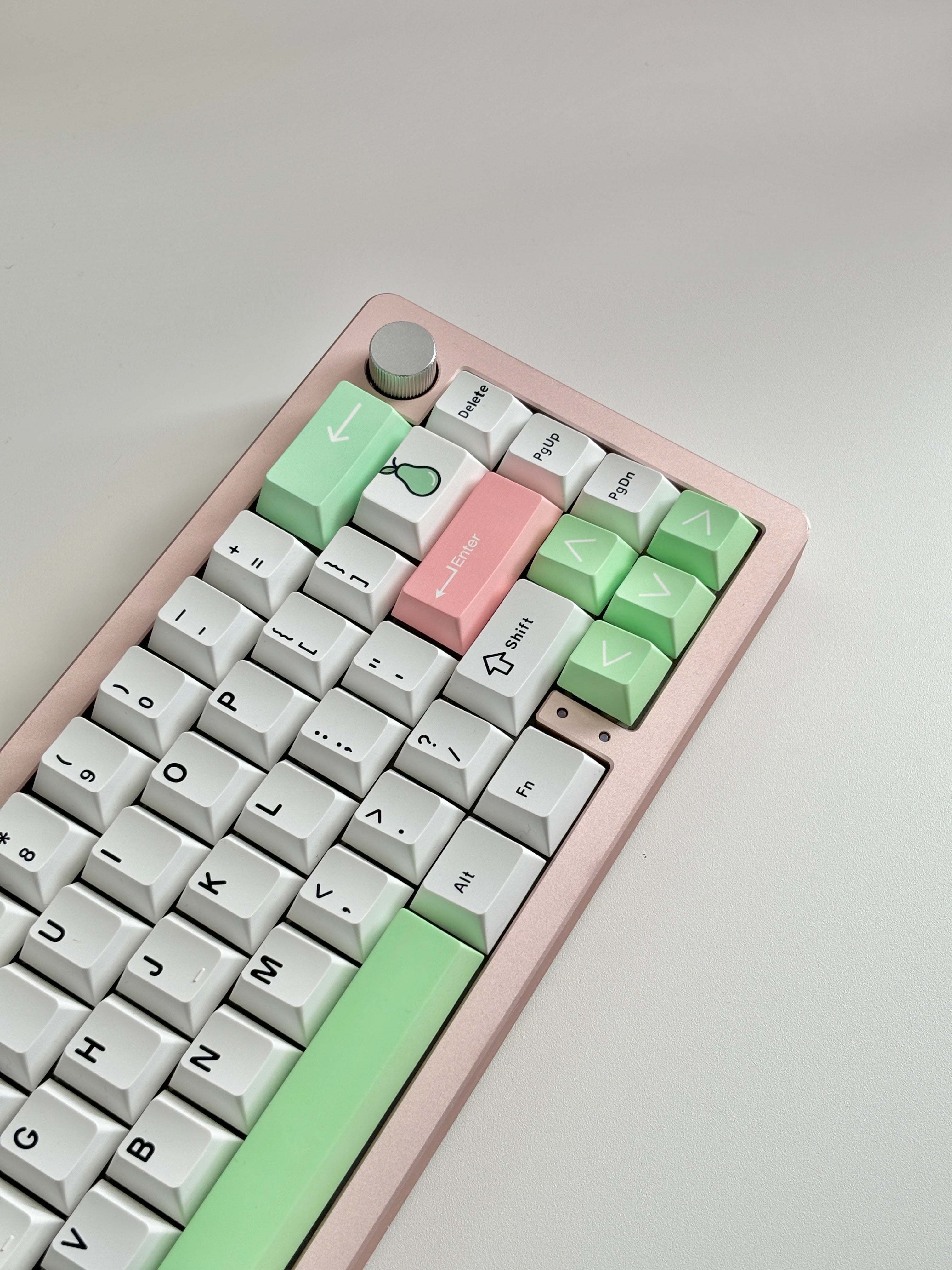 cherry profile keycaps White mechanical keyboard with green accent key keycaps cherry profile keycaps