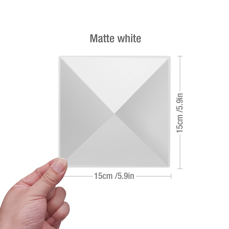 small white  3d square wall panel