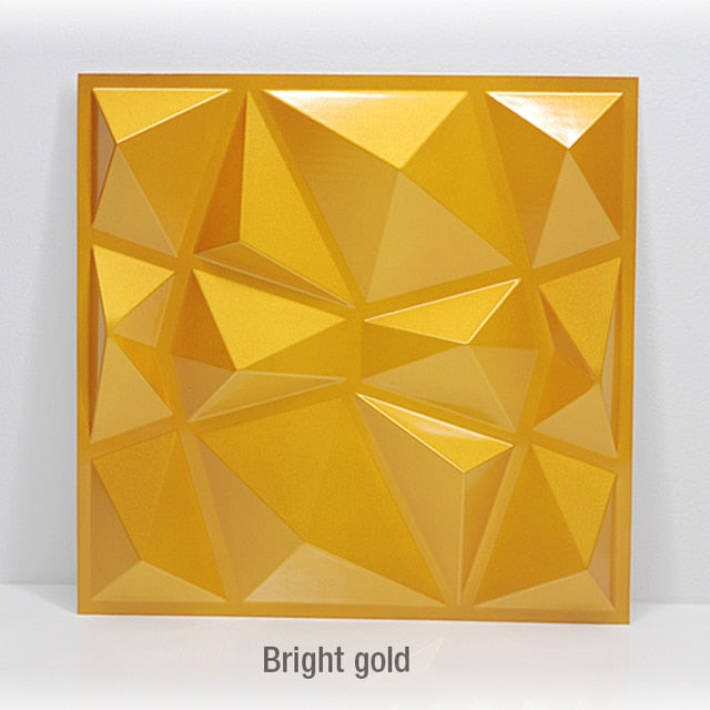 bright gold 3d wall panel