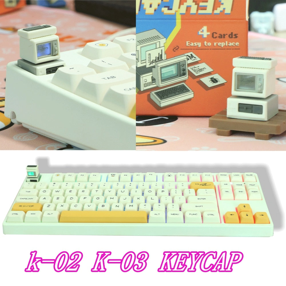 cute 80s computer custom keycap