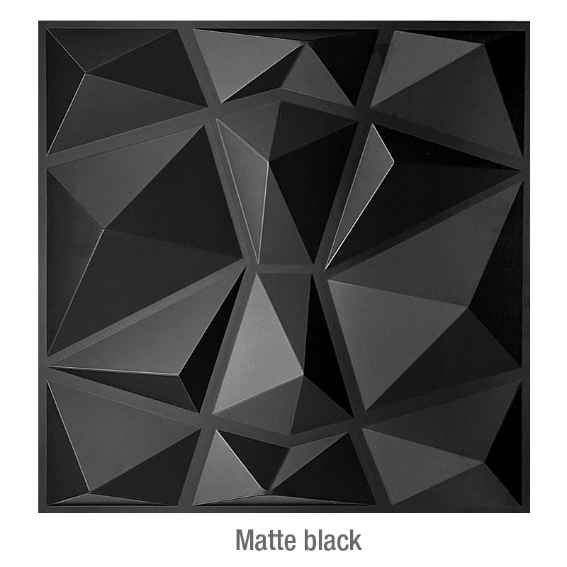 Matte black 3d wall panel