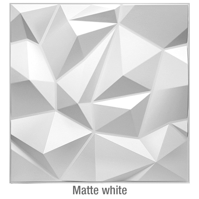 matte white 3d wall panel