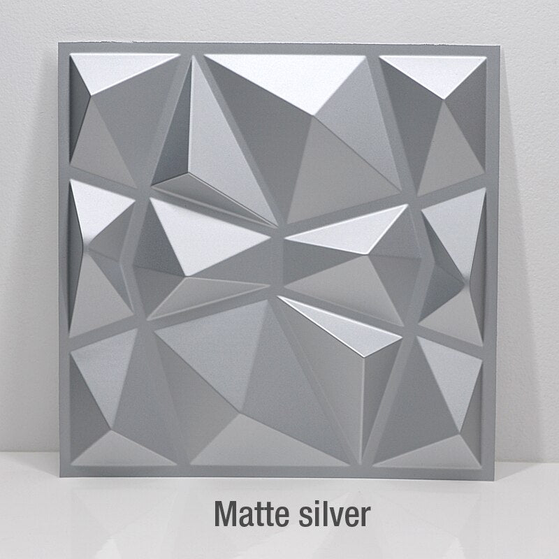 Matte Silver 3d wall panel