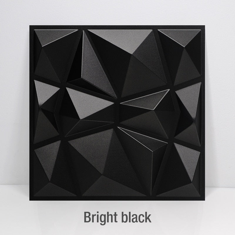 bright black 3d wall panel