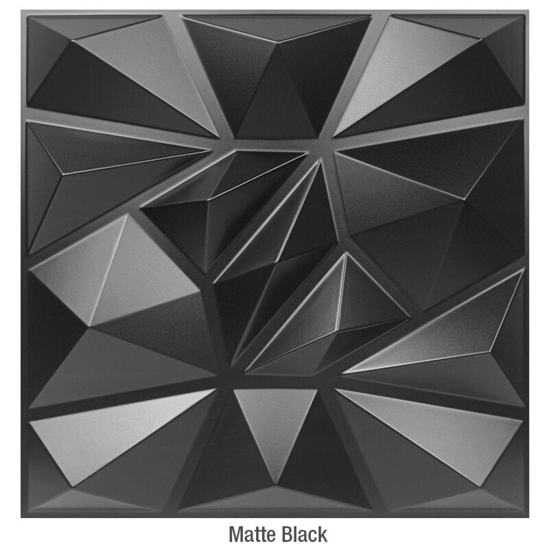 Matte black 3d pattern wall panel