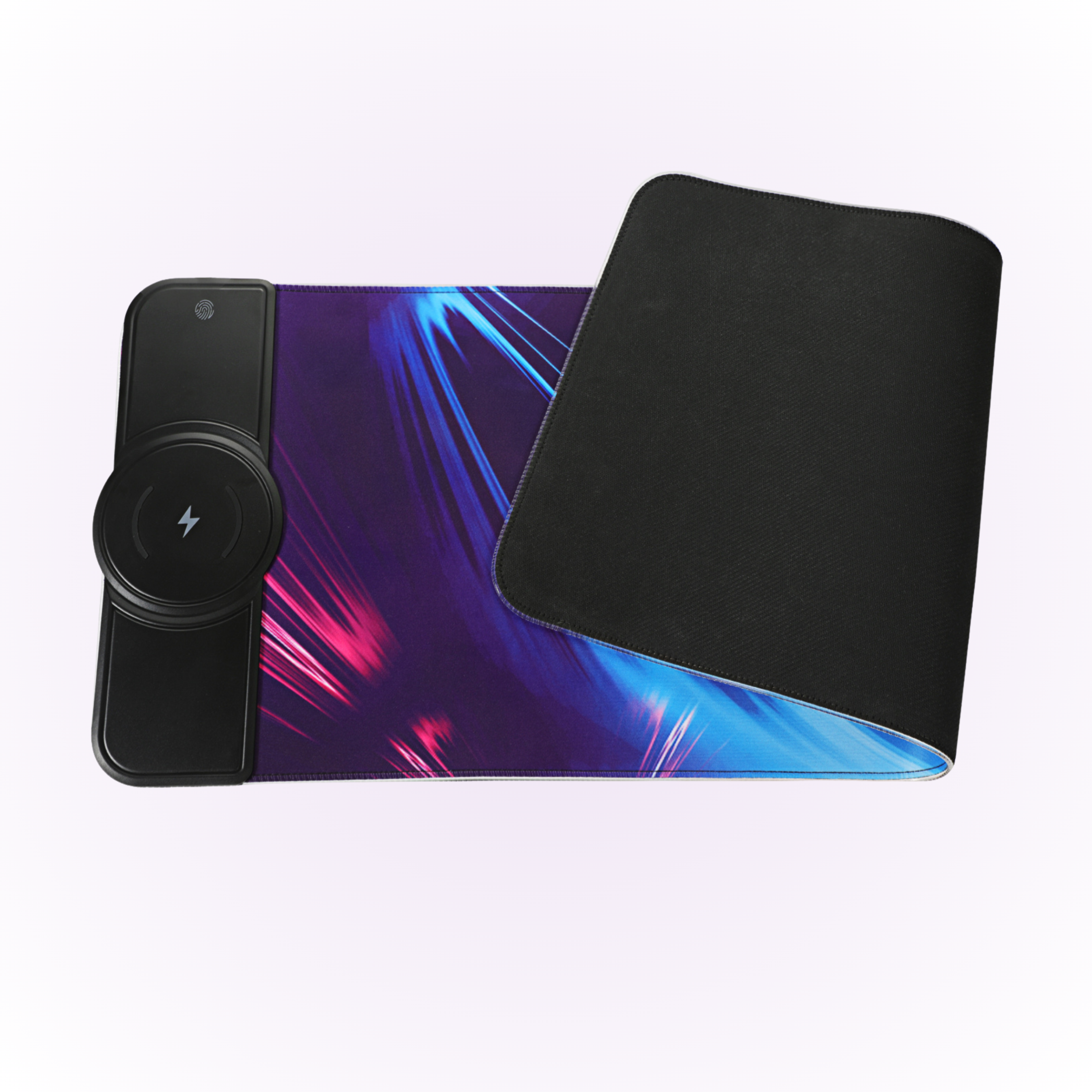 multicolored Wireless Charging Mousepad with RGB lighting