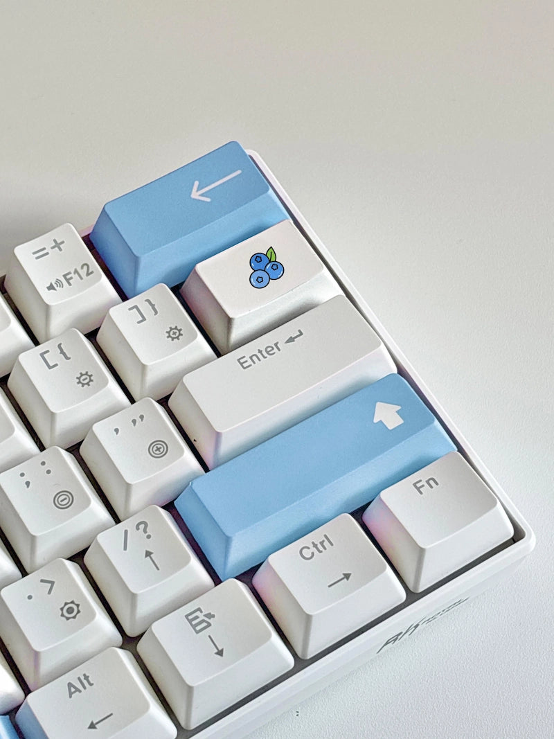 Blueberry Bliss Keycap Accent Set – Fruit-Inspired Cherry Profile PBT Keycaps for Mechanical Keyboards