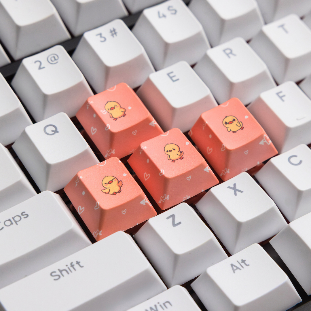 Duck WASD Keycaps – Fun PBT Keycap Set for Mechanical Keyboards
