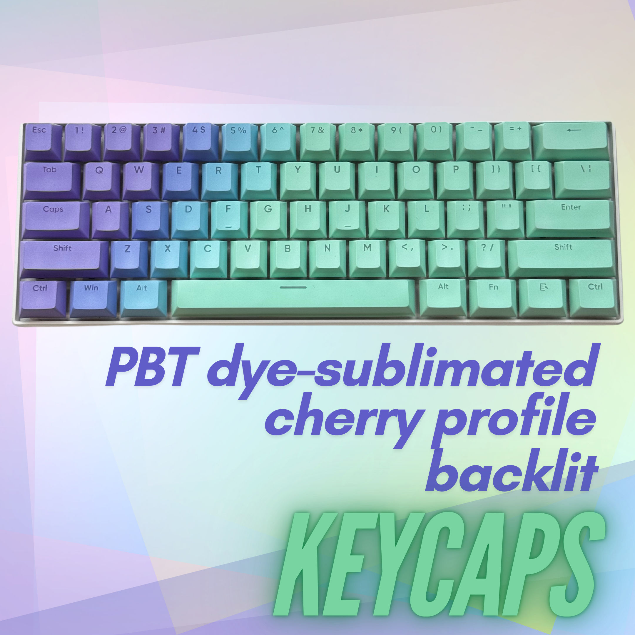 pbt dye-sublijmated cherry profile backlit keycaps gradient design keycaps gift for gamers