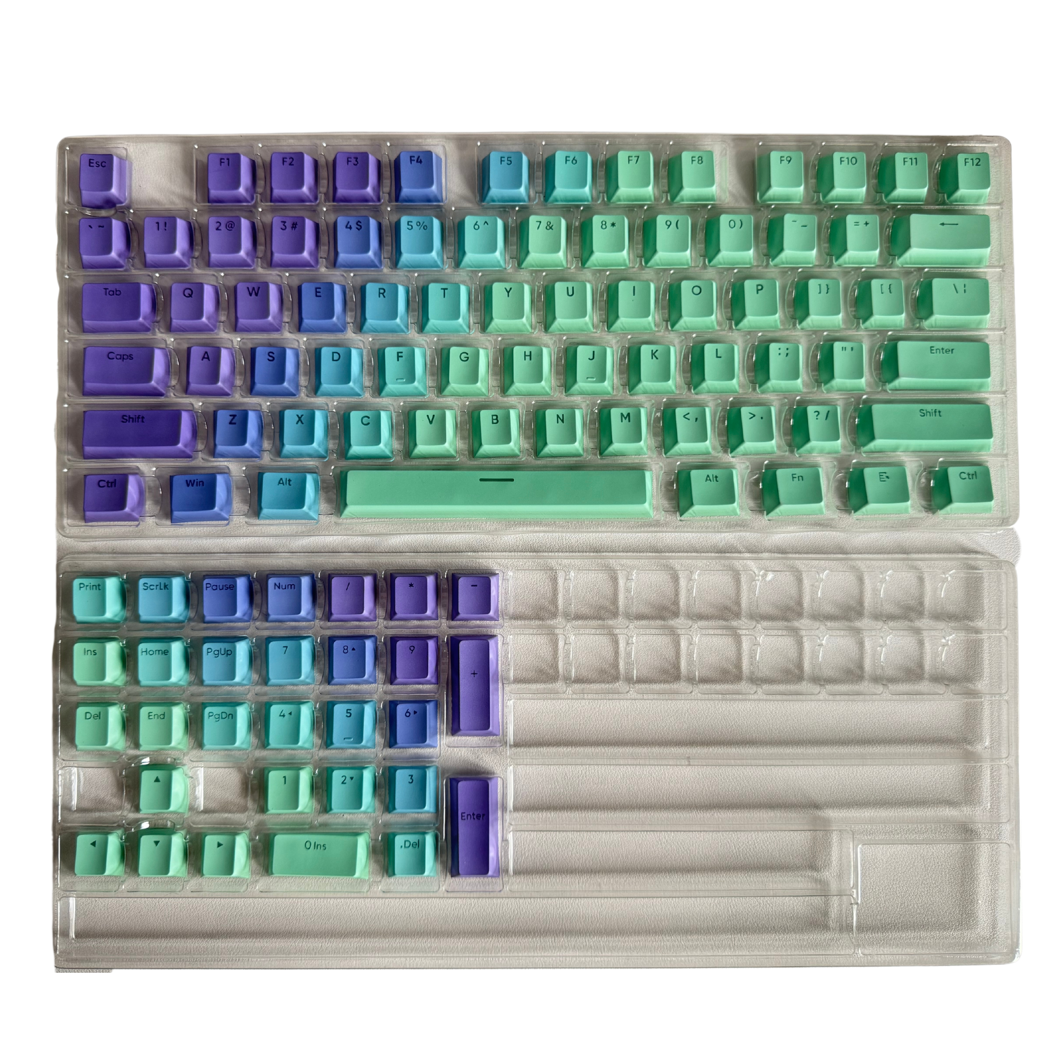 gradient keycaps blue keycaps green keycaps purple keycaps gradient set keycaps keyboard enthusiasts