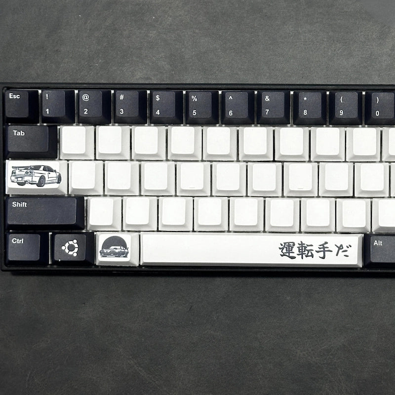 Japanese Racing Cars Accent Keycaps – Handcrafted Cherry Profile Keycaps for Mechanical Keyboards