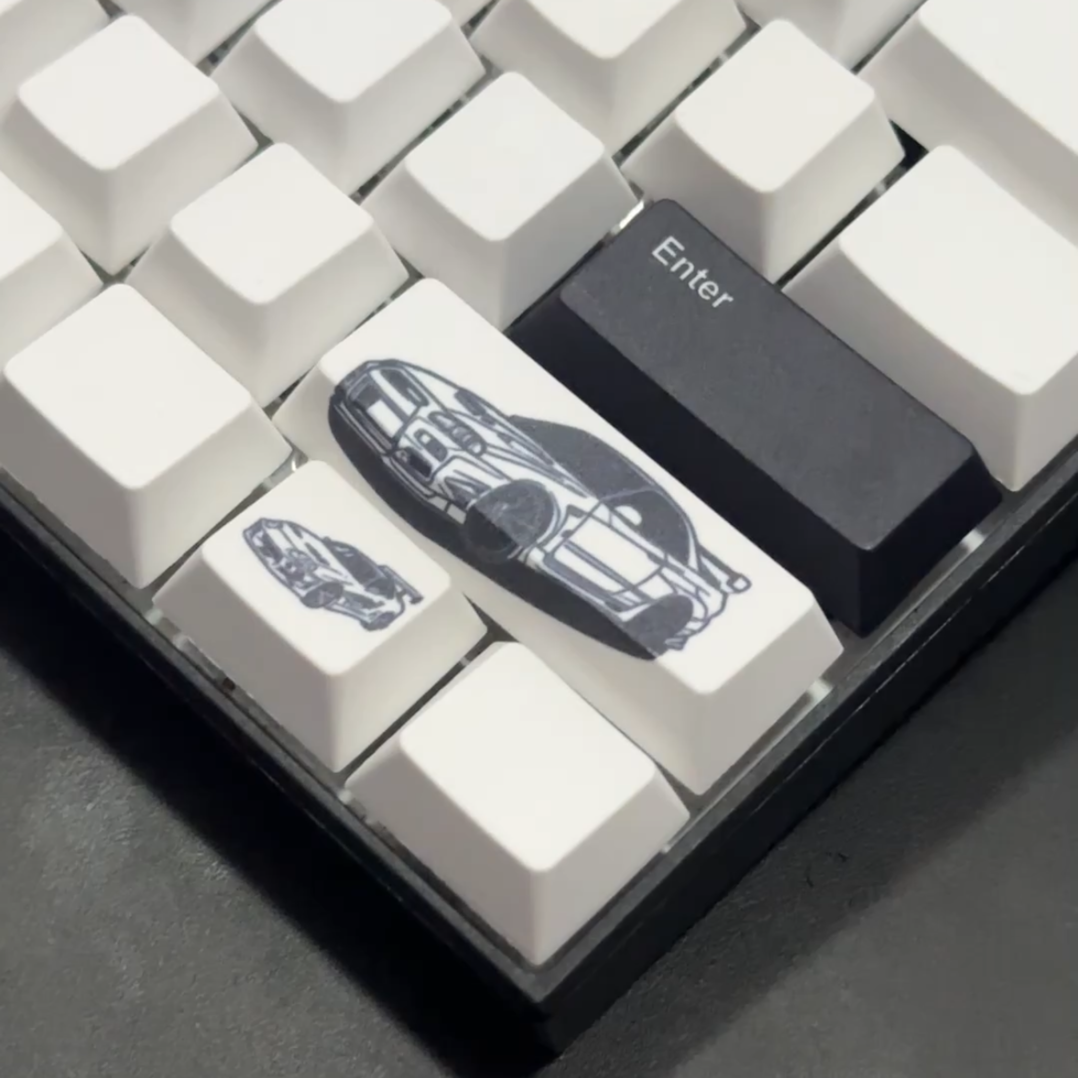 black and white keycaps japanese keycaps mechanical keyboard cherry profile keycaps