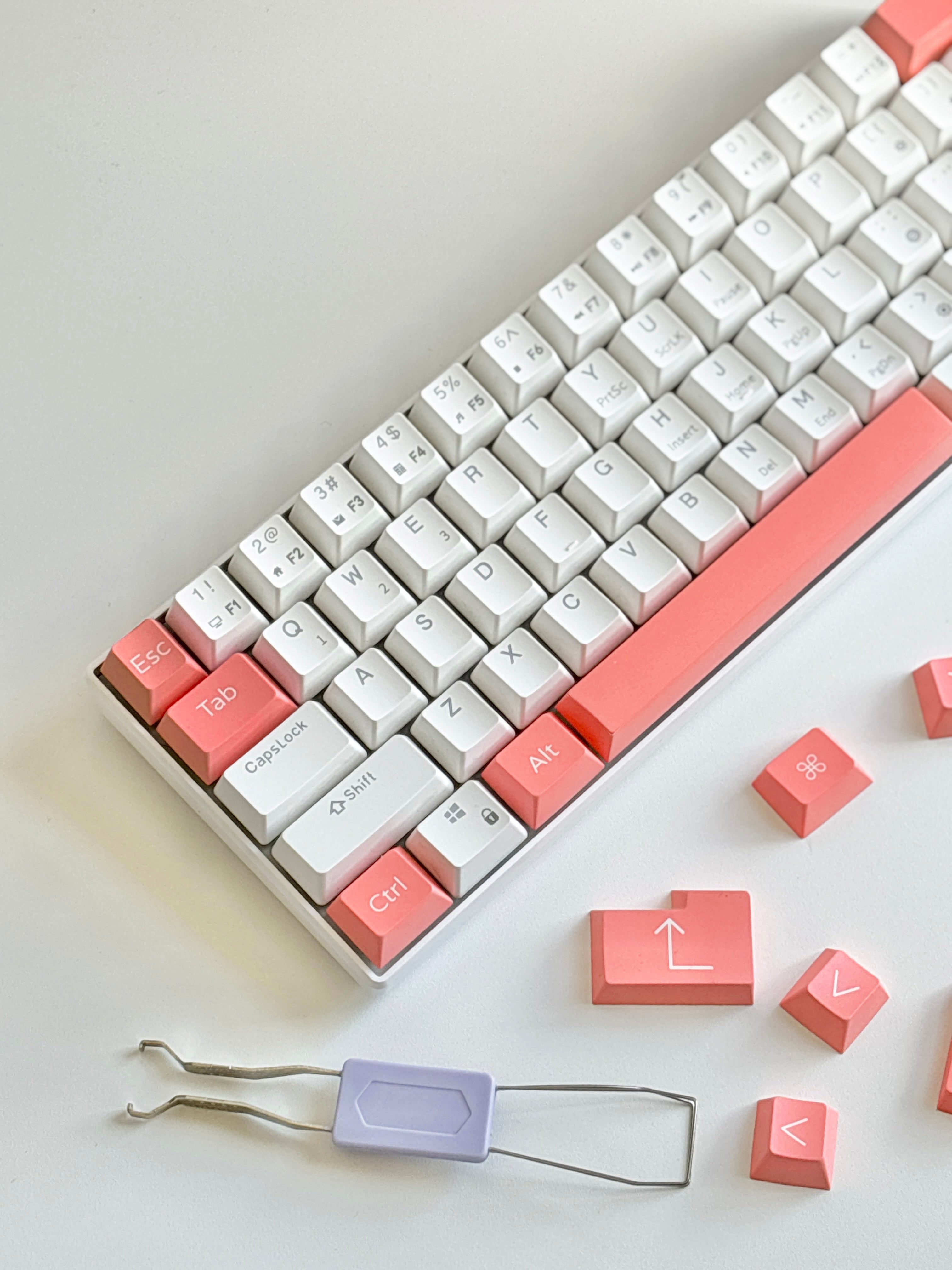 peach accent keycaps 