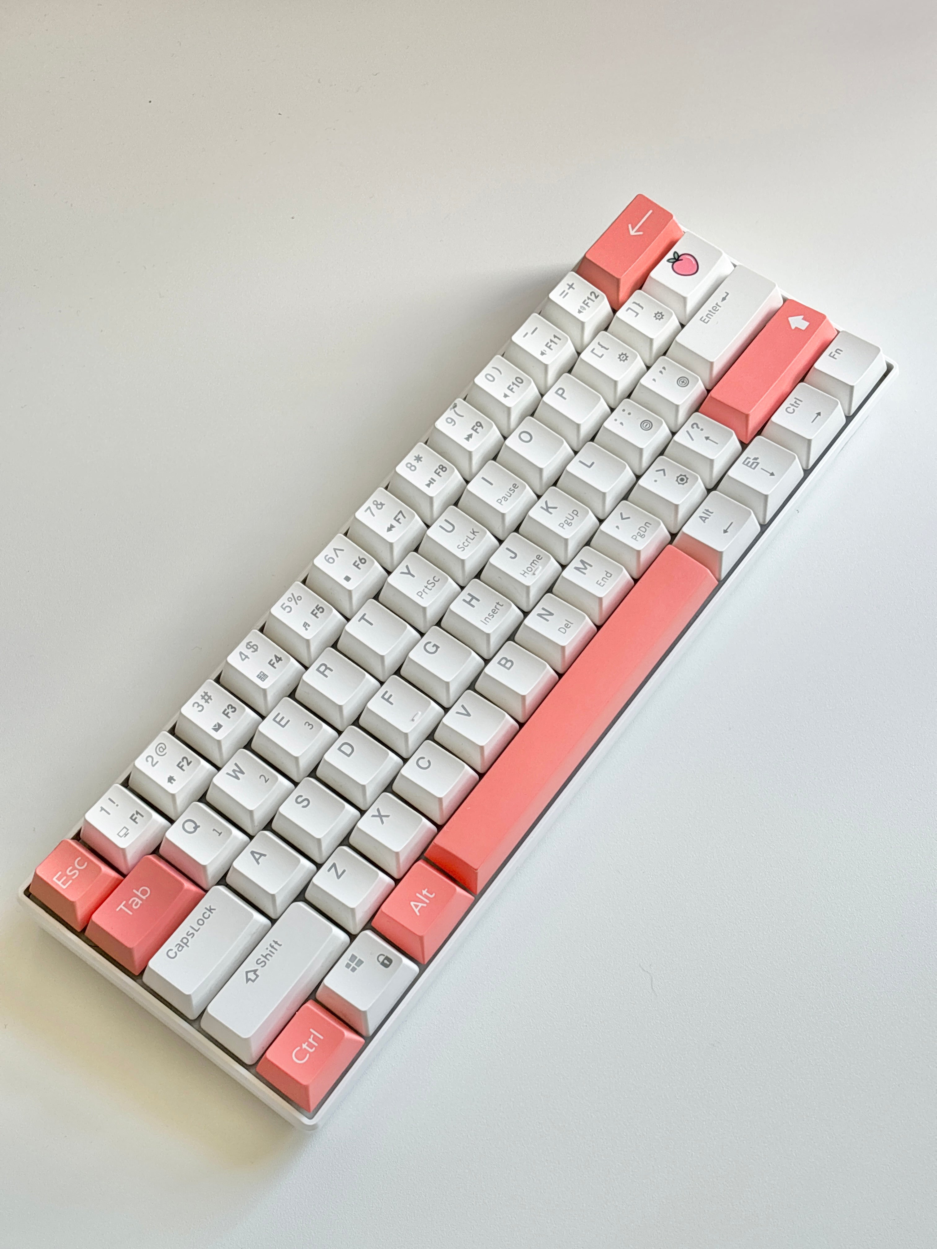 peach accent keycap set