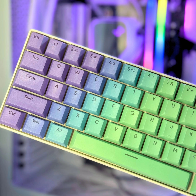 Slurp Juice Gradient Keycaps – Backlit Cherry Profile PBT for Mechanical Keyboards